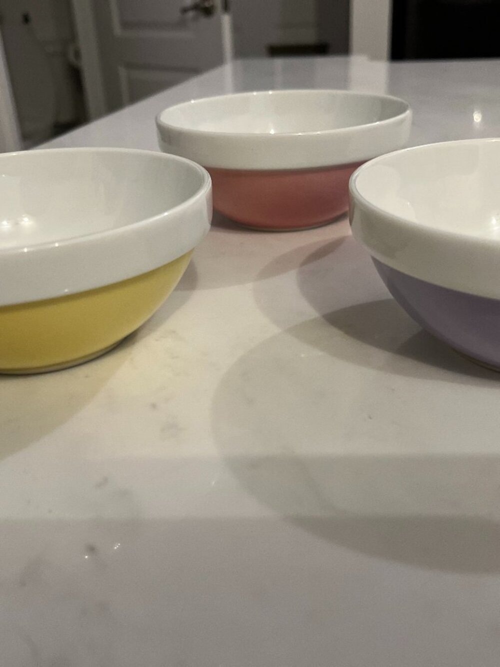 William Sonoma Pastel nesting bowls, condiments, nuts, olives PORTUGAL